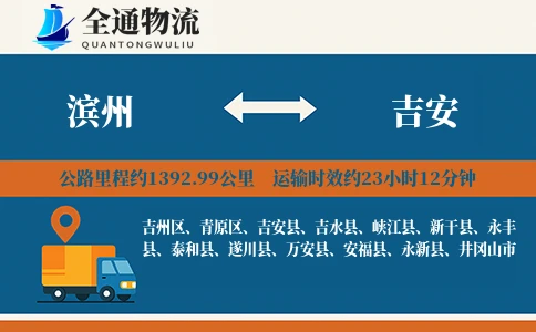 滨州到吉安物流公司