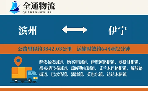 滨州到伊宁物流公司