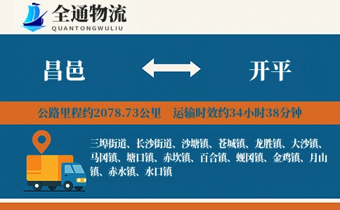 昌邑到开平货运公司