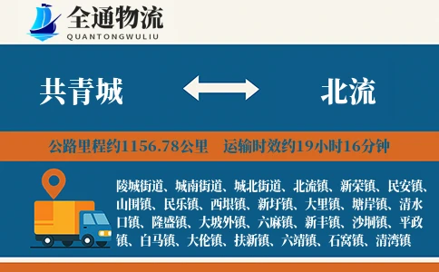 共青城到北流货运公司
