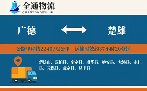 广德到南华县物流公司