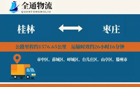 桂林到枣庄货运公司