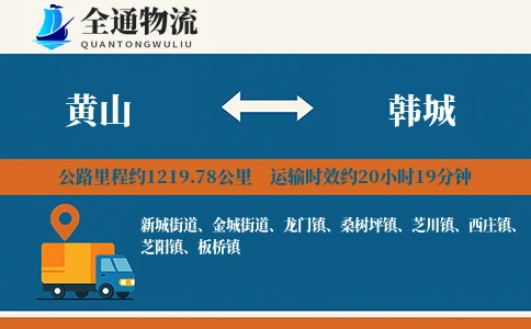 黄山到韩城物流公司