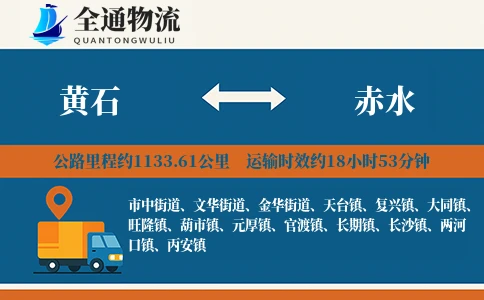 黄石到赤水物流公司