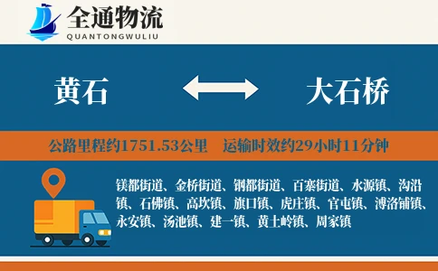 黄石到大石桥物流公司
