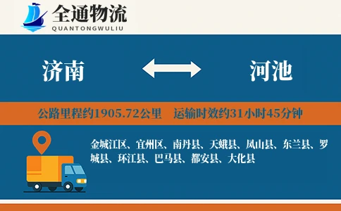 济南到河池物流公司