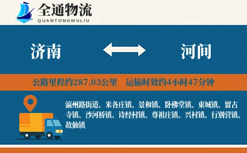 济南到河间物流公司