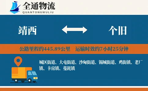靖西到个旧物流公司