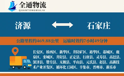 济源到石家庄物流公司