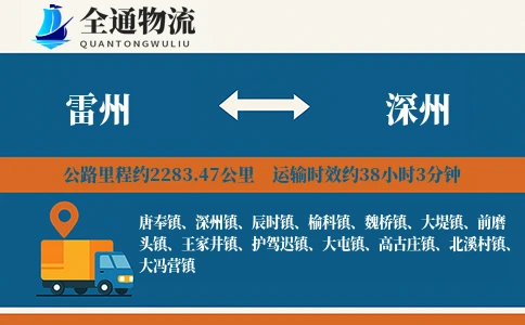 雷州到深州物流公司