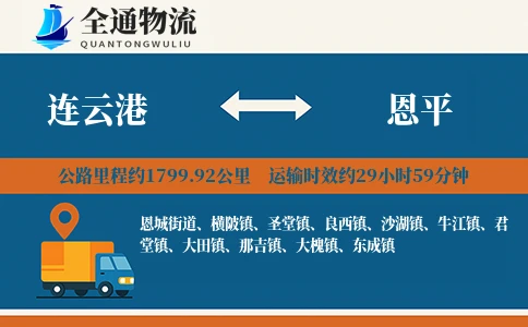 连云港到恩平货运公司