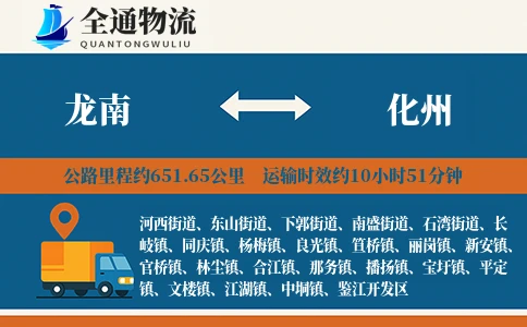 龙南到化州货运公司