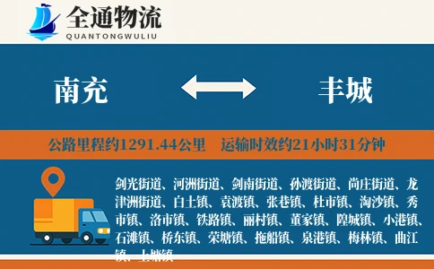 南充到丰城物流公司