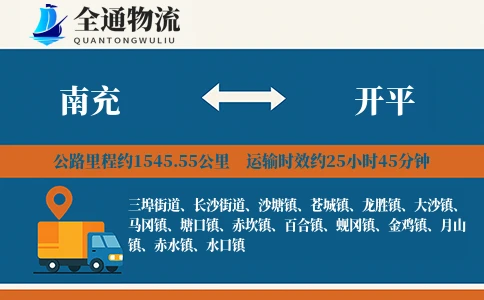 南充到开平物流公司