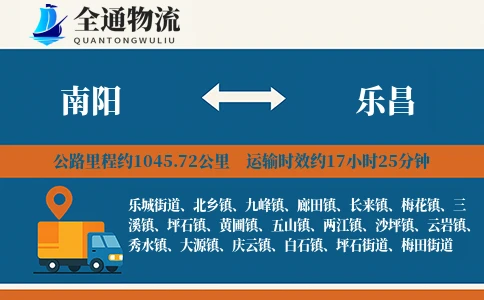 南阳到乐昌物流公司