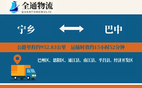 宁乡到巴中物流公司