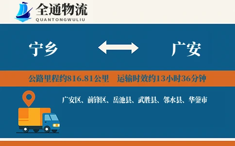 宁乡到广安物流公司