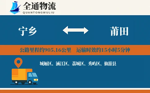 宁乡到莆田物流公司