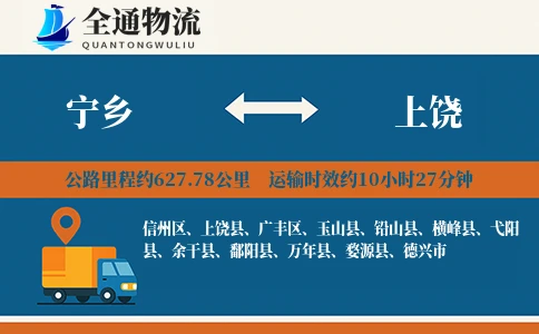 宁乡到上饶物流公司