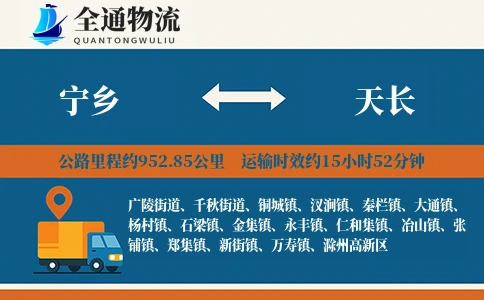 宁乡到天长物流公司