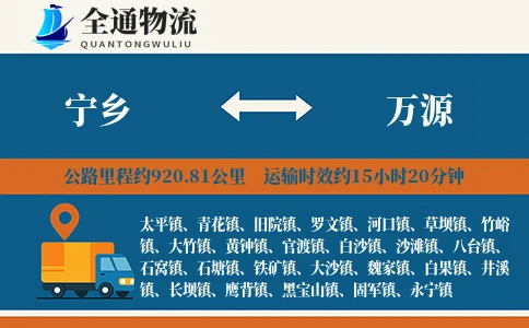 宁乡到万源物流公司