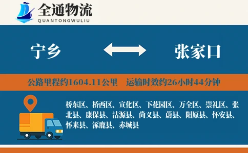 宁乡到张家口物流公司