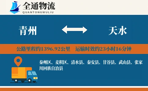 青州到甘谷县物流公司