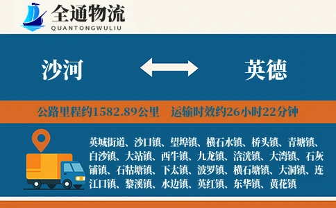 沙河到英德货运公司