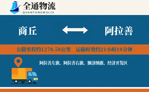 商丘到阿拉善物流公司