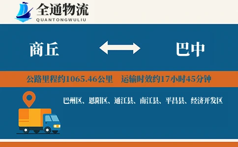 商丘到巴中物流公司