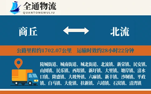 商丘到北流物流公司