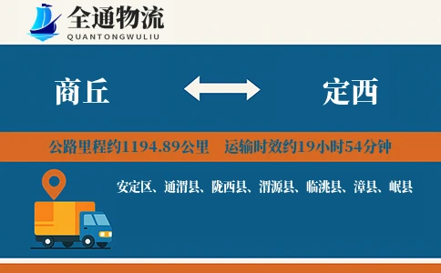 商丘到定西物流公司