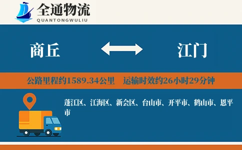 商丘到江门物流公司