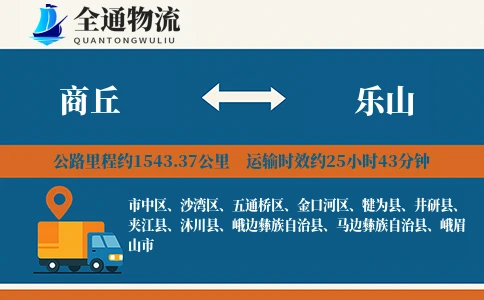 商丘到乐山物流公司