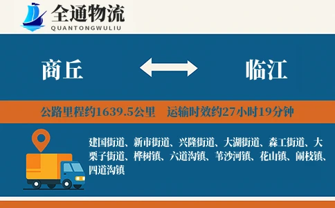 商丘到临江物流公司
