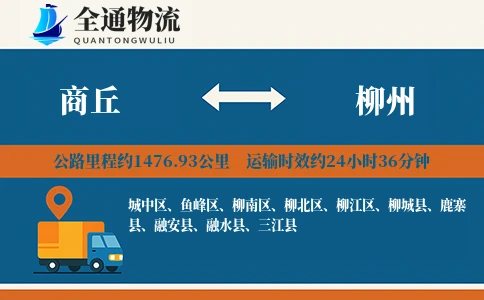 商丘到柳州物流公司