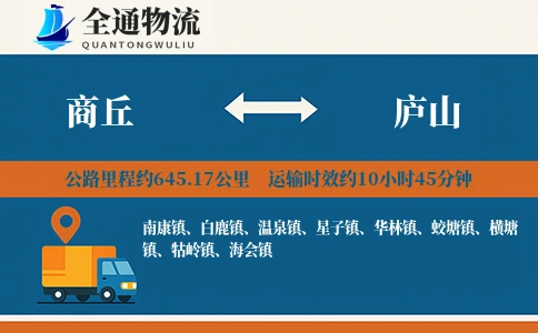 商丘到庐山物流公司
