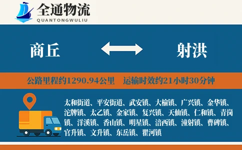 商丘到射洪物流公司