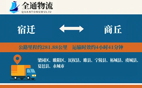 宿迁到商丘物流公司