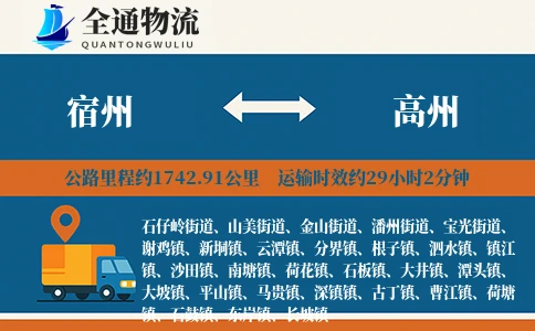 宿州到高州物流公司