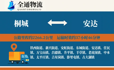 桐城到安达物流公司