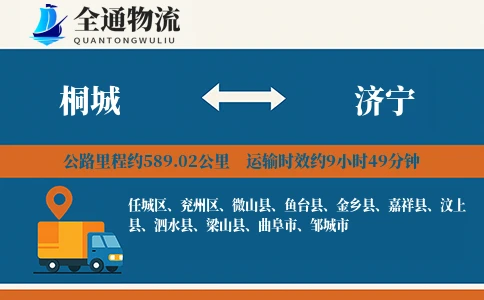 桐城到济宁物流公司