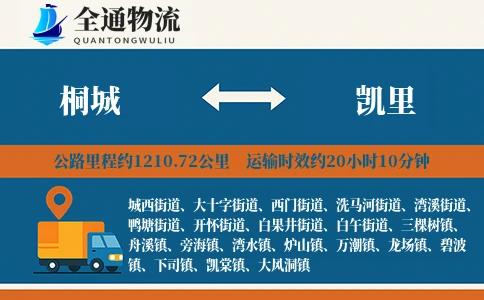 桐城到凯里物流公司