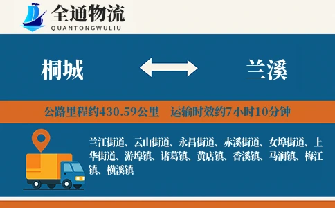 桐城到兰溪物流公司