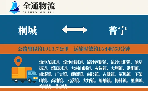 桐城到普宁物流公司