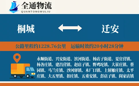 桐城到迁安物流公司