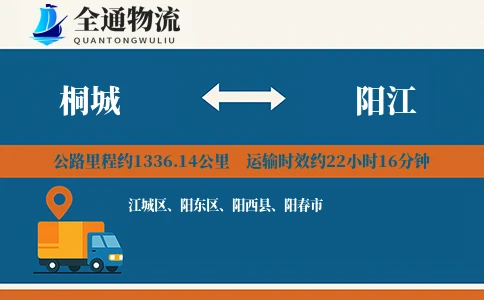 桐城到阳江物流公司