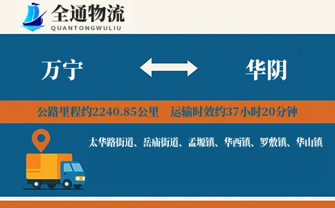 万宁到华阴物流公司