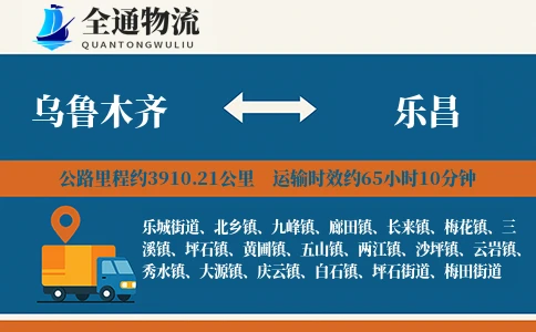 乌鲁木齐到乐昌物流公司