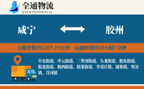 咸宁到胶州物流公司